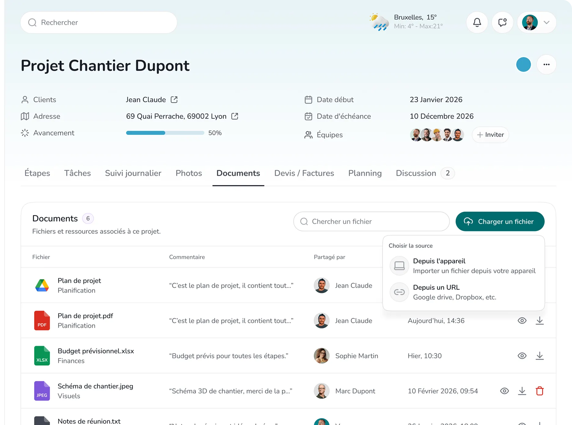 Centralisation des documents