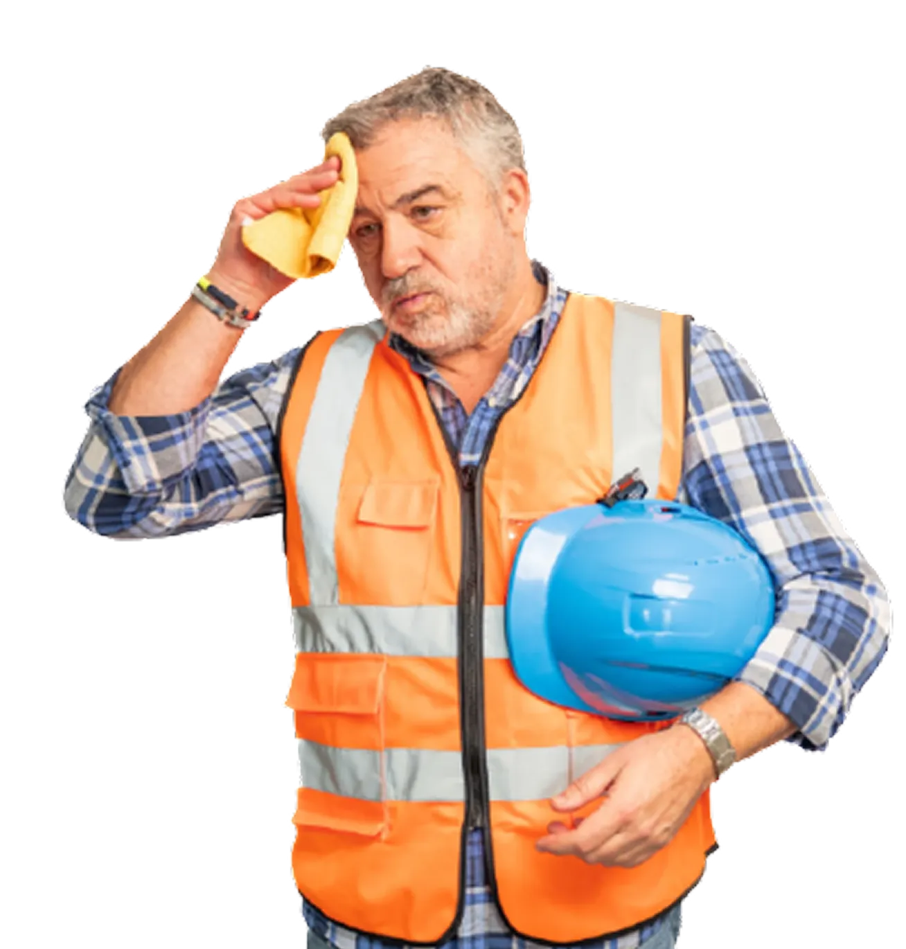 Ouvrier débordé par la gestion de chantier
